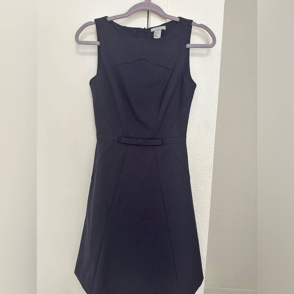 H&M Navy Sleeveless A-Line Dress